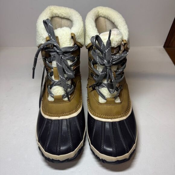 JBU Womens 7.5 M Tan Lizzy Waterproof Faux Fur Lined Ankle Boots DISPLAY IU8 - Picture 2 of 5